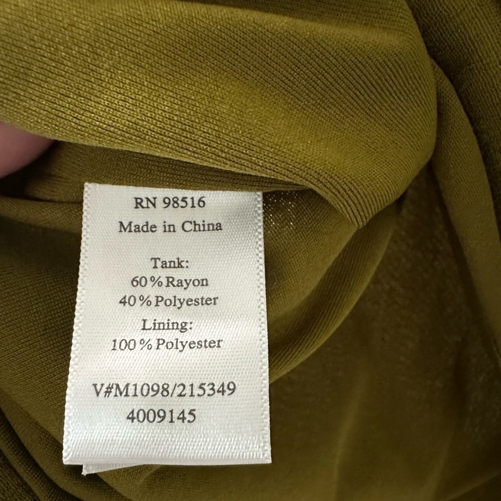 Ladies Sleeveless Green Shell Top.  Coldwater Creek.  Size PL (14-16) - Picture 6 of 7